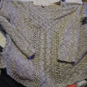 Knox Rose Women's Gray Textured Sweater